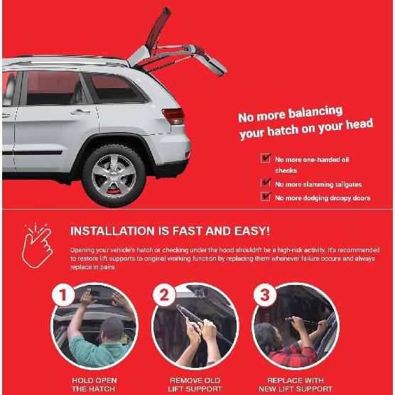 2PCS 17.72 Inch Front Hood Struts Lift Supports compatible with LEXUS 03-09 GX470 Replacement for TOYOTA 03-05 4RUNNER Shock Gas Spring Prop Rod