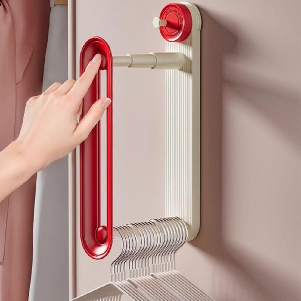 Suction Cup Clothes Hanger Rack Plastic Extendable Hanger Stacker Clothes Drying Rack Wardrobe