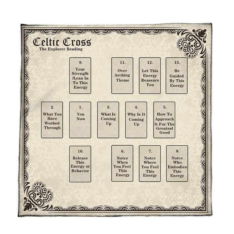 Tarots Tablecloth Constellations Pattern Astrology Altars Cloth Divinations Card Table Cloth Tapestry Witchcrafts Supply