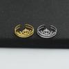 Simple and Creative Double Crown Ring, Adjustable Combination Ring for Women's Fashion Personality