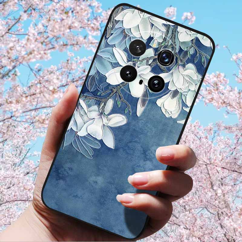 For Honor Magic7 Pro / Magic7 5G Cases 3D Relief Flower Emboss Soft Silicone For Magic7 Pro Magic 7 3D Cartoon Back Cover Cases