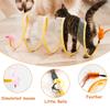 Folded Cat Tunnel S Type Cats Tunnel Spring Toy Mouse Tunnel with Balls and Crinkle Cat Outdoor Cat Toys for Kitten Interactive