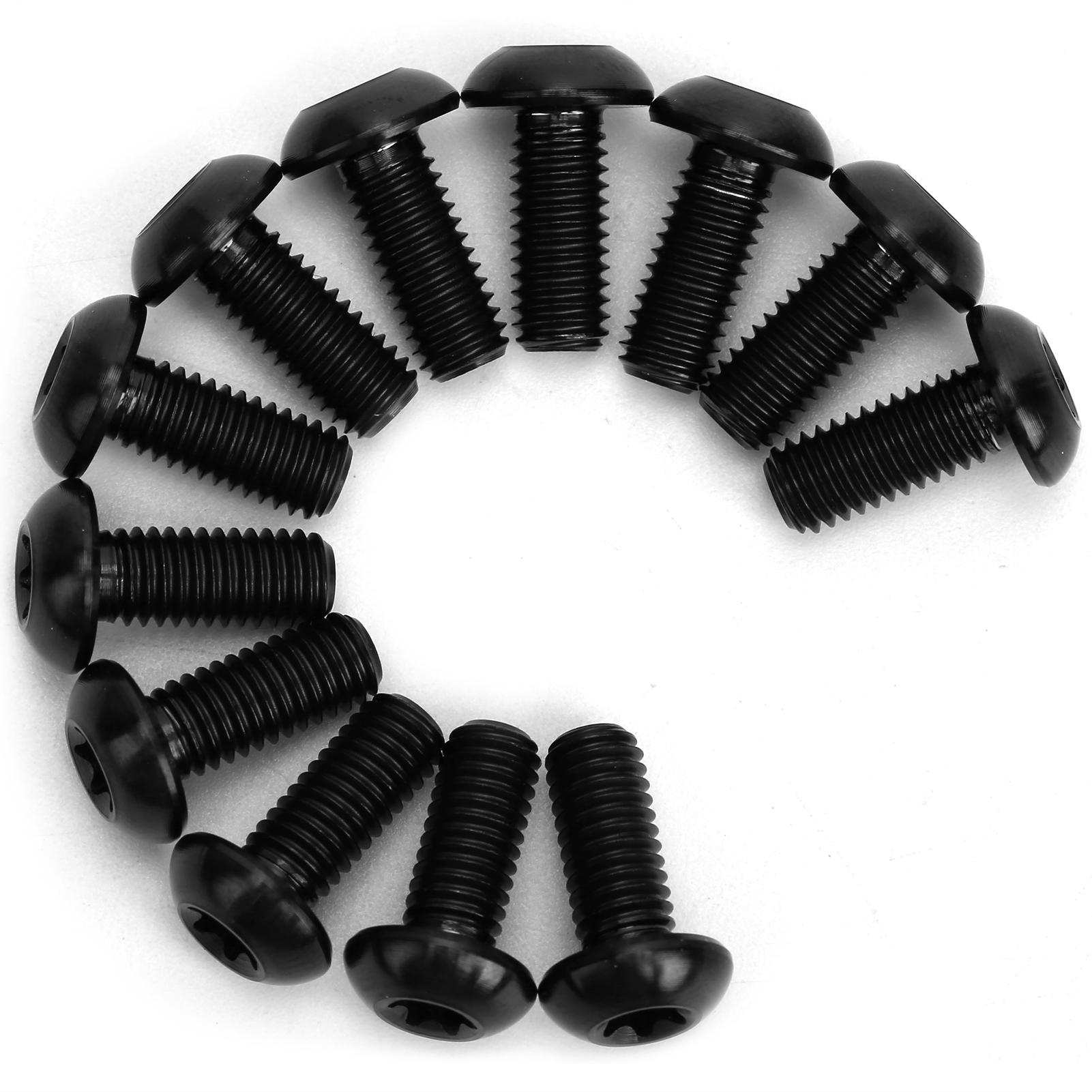 12Pcs Disc Brake Rotor Screws Alloy Bike Screw Accessory M5x12mm