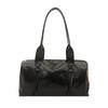 New Large Capacity Shoulder Bag Pillow Shaped Pu Leather Pillow Bag Zipper Closure Female Tote Bag