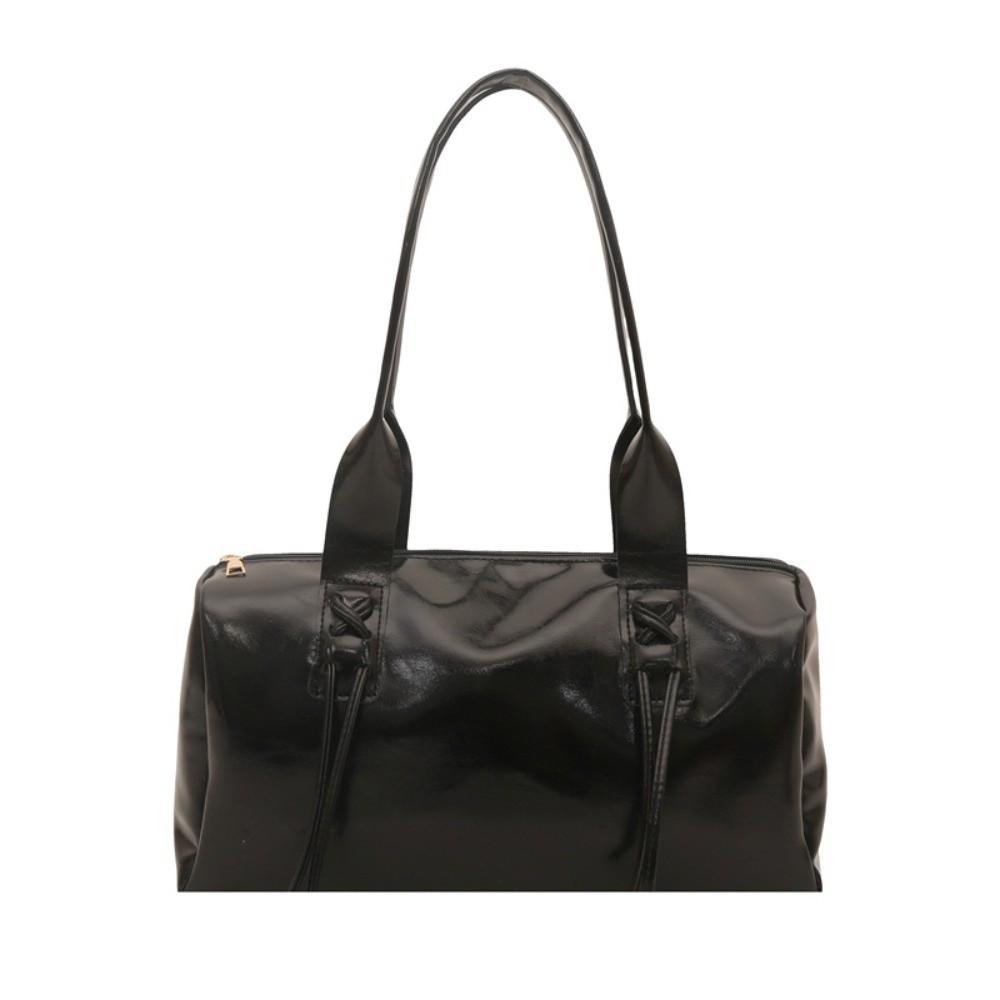 New Large Capacity Shoulder Bag Pillow Shaped Pu Leather Pillow Bag Zipper Closure Female Tote Bag