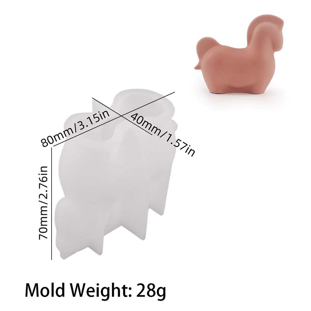 Nordic Cute Horse Silicone Candle Mold DIY Animal Pony Aromath Soap Candles Casting Molds Plaster Resin Crafts Making Home Decor