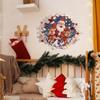 3D Wall Breaking Santa Claus Reindeer Wall Sticker Self Adhesive Living Room Bedroom Entryway Decor