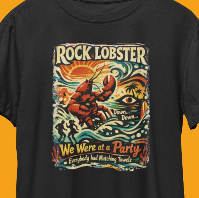 Rock Lobster T-Shirt / Retro B-52 Cool Vintage Alternative Indie Punk Rock Tee