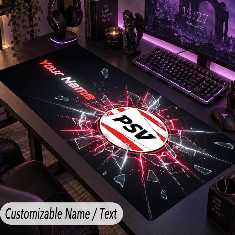 Large Mouse PadPSV Eindhoven FC Custom Name Text Personalized Desk Mat Non Slip Gaming Pad