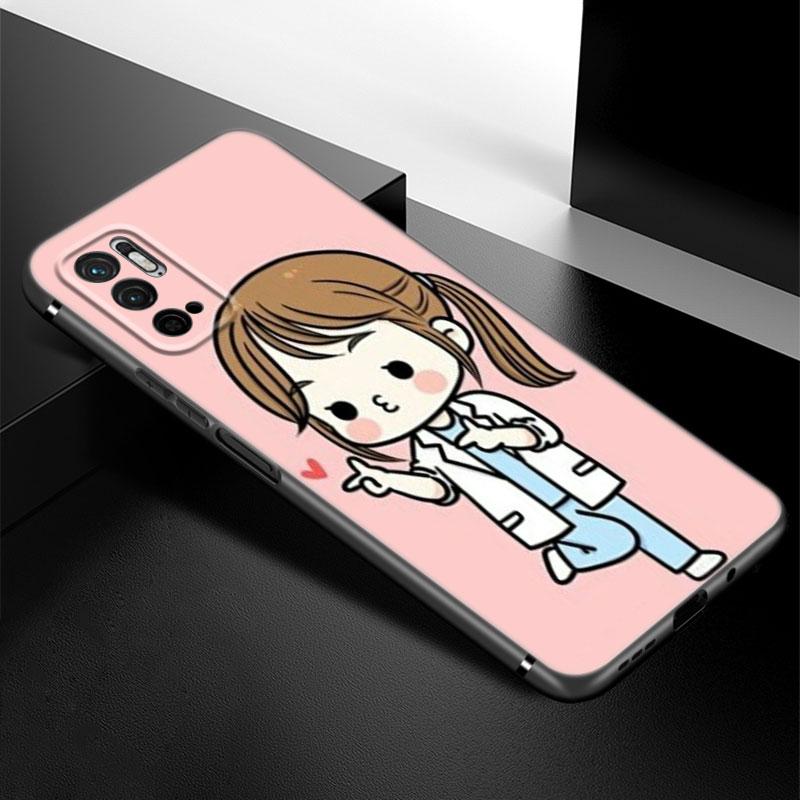 Cartoon Medicine Doctor Nurse Case For Xiaomi Redmi Note 7 8 9 10 Lite 11 11E 11T 12 Pro 11S 4G 10T 5G 8T 9S 10S Black Cover