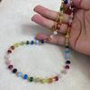 Color Dopamine Natural Stone Beaded Necklace Women'S Niche Design Sense Collarbone Chain High Sense Foreign Gas Accessories