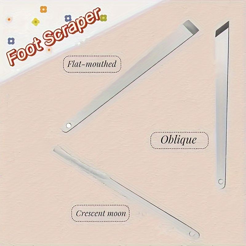 3Pcs Pedicure Tools For Feet Stainless Steel Foot Scrubber Dead Skin Remover Foot Scraper Knife Scraping Manicure Tool
