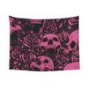 Psychedelic Skull Halloween Tapestry Wall Hanging Printed Polyester Tapestry Ins Throw Rug Blanket Wall Decor Tapiz
