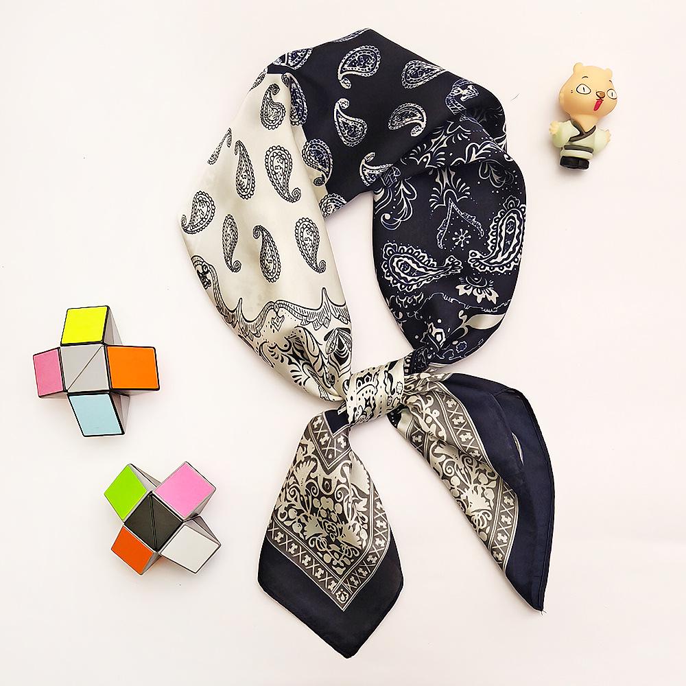 Women s Versatile Green Silk Satin Scarf - Fresh High-End Accessory 66x66 cm