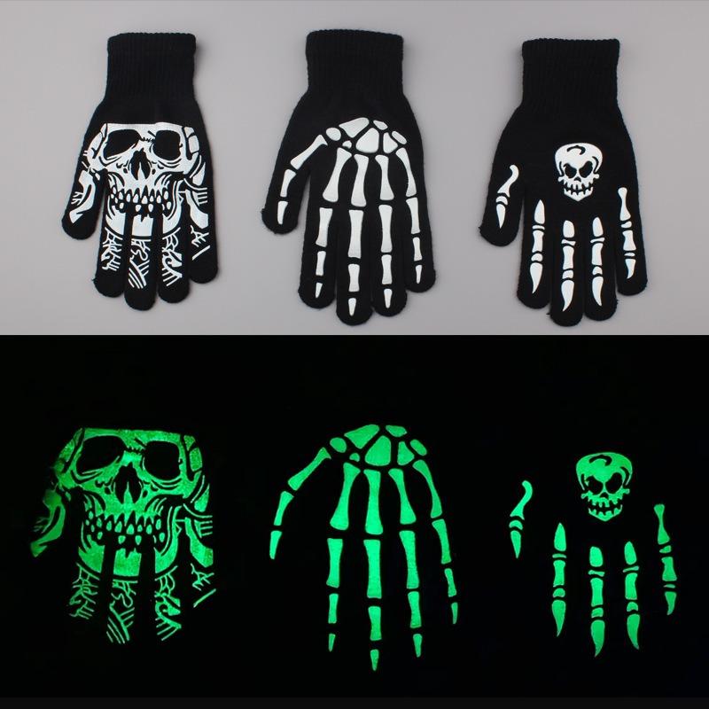 Mary Halloween decoration gloves knitting ghost claw skeleton gloves