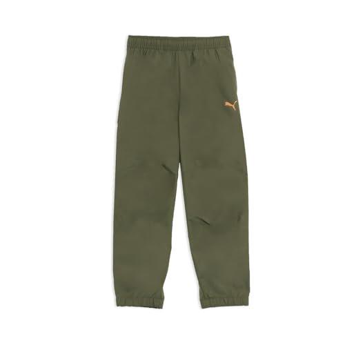 PUMA Boys ESS Elevated Woven Pants 693587 Water Repellent UV Protection UPF50+ Loden Green