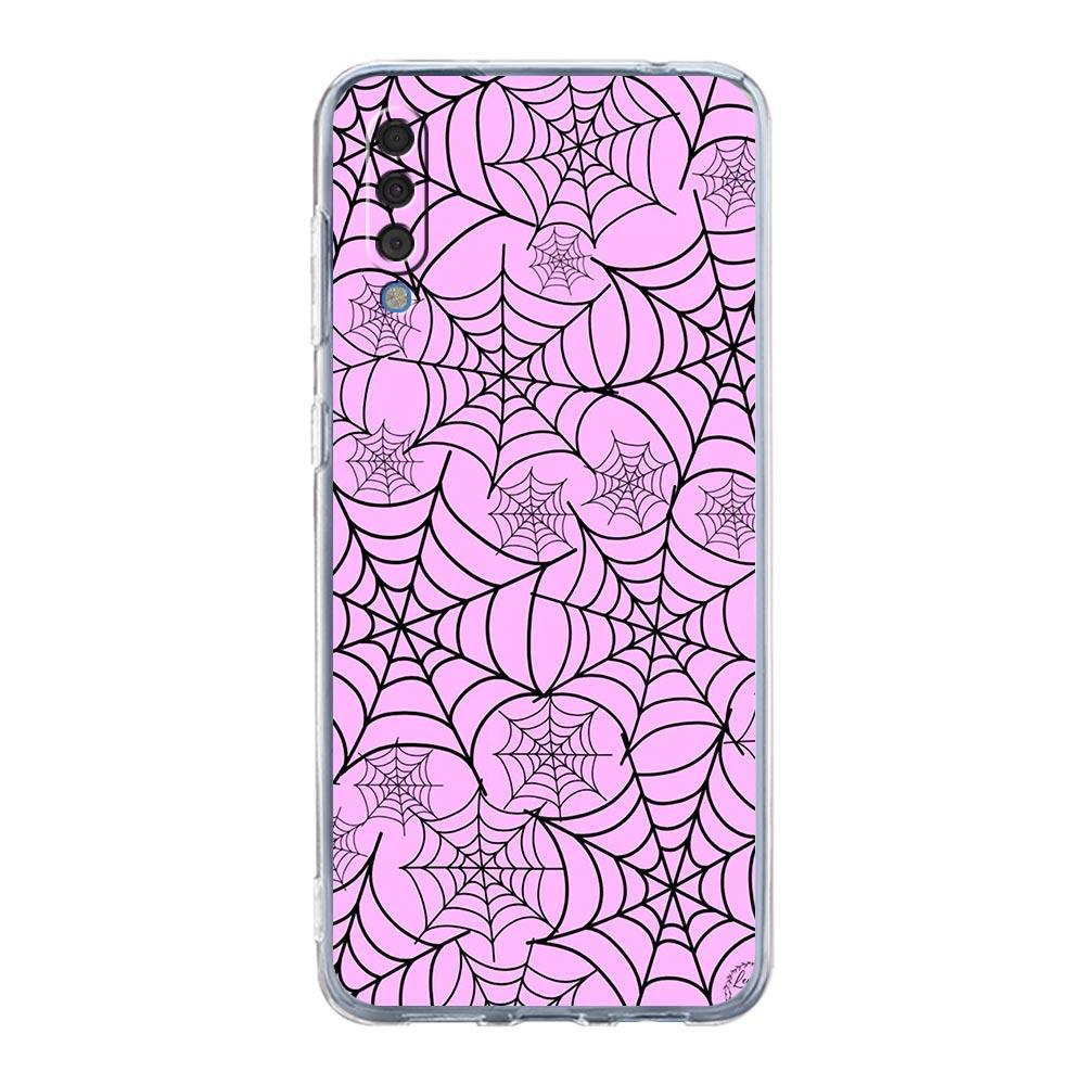 Phone Case For Samsung A26 A36 A56 A54 A52 A50 A70 A40 A12 A14 A16 A22 A24 A42 A34 A32 5G A04s A06 5G Cover Black Spider Web