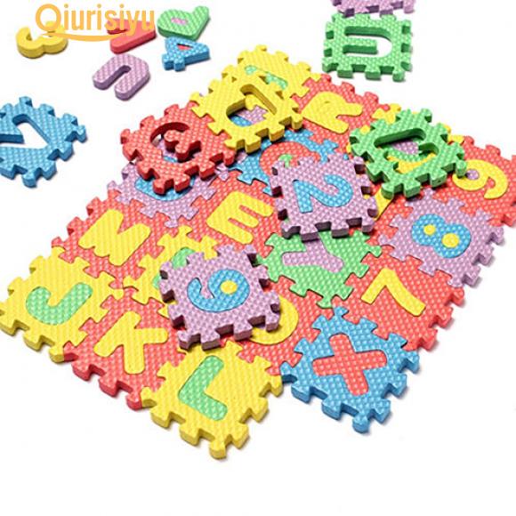 36 Pcs/Set Alphabet Number EVA Puzzle Foam Teaching Mats Toy