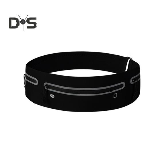 

Тонкий беговой пояс, водонепроницаемая поясная сумка, светоотражающий держатель для телефона, поясная сумка, спортивная поясная сумка для пеших прогулок, велоспорта L чёрный