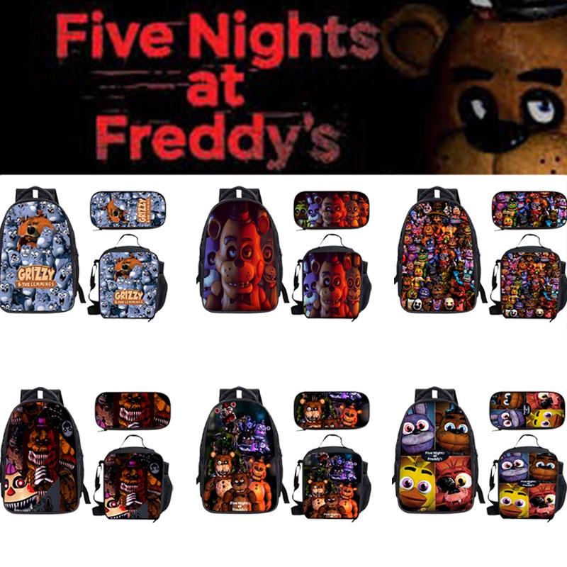 Five Nights At Freddy's Children's Backpack Set Durable Polyester Fabric Spacious 20-35l Capacity