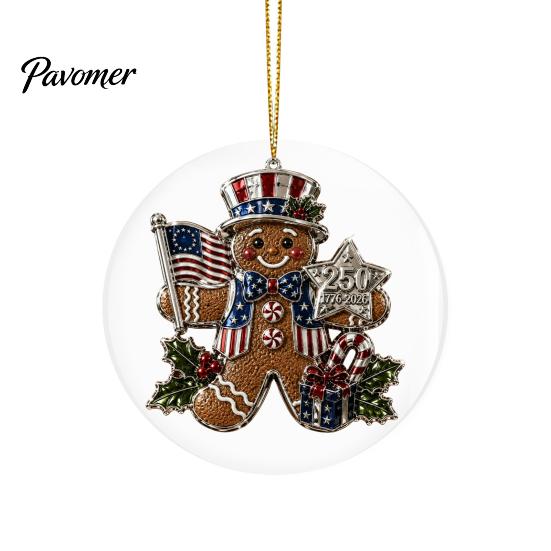 Restaurant Hotel Christmas Decorations 250th Anniversary Acrylic Hanging Ornament, Double Side Printed Festive Holiday Decor Thoughtful Gift for Loved