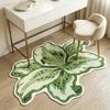 Modern Home Decor Mat Lily Shape Floor Mat, Absorbent Velvet Rug for Bathroom And Entrance, Non-slip Decorative Flower Bedroom Dressing Table,