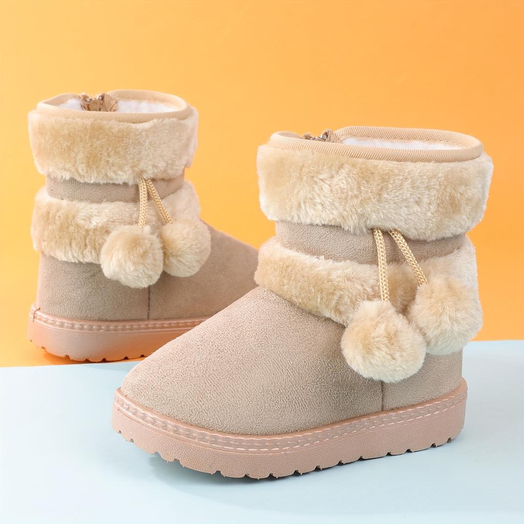 [Thickened Snow Boots] Thickened Insulated Youngsters Snow Boots | Plush Ball Padded Shoes