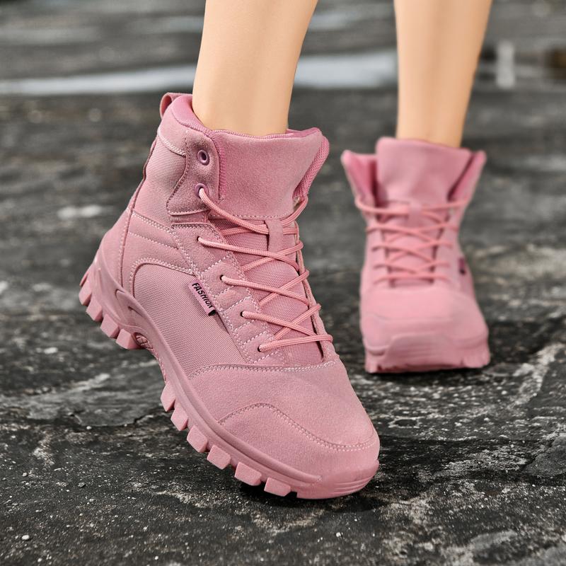 Couples High-top Boots Outdoor Field Practice Shoes Battlefield Combat Training Work Boots Walking Hiking Casual Sports Shoes