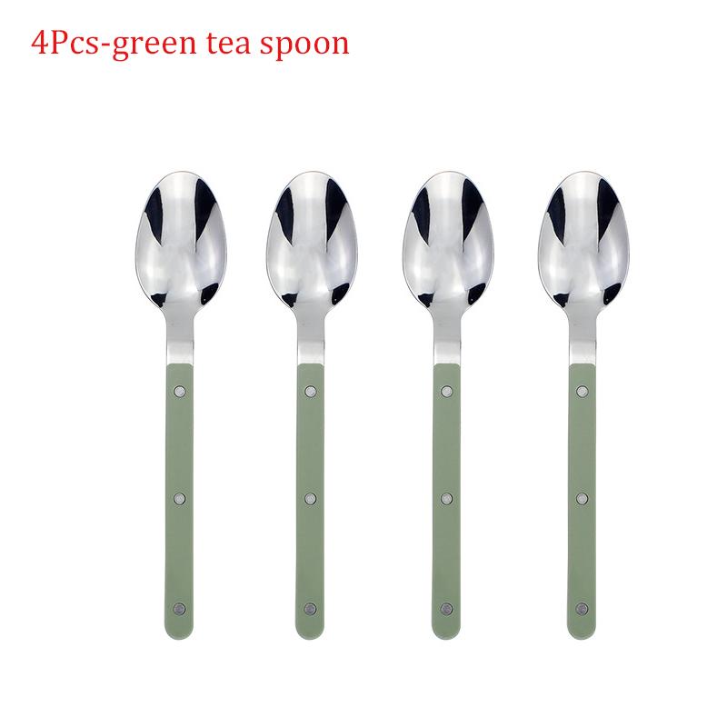 

Набор столовых приборов из нержавеющей стали 304, 4 предмета, бытовой нож, вилка, десертная ложка, наборы столовых приборов для ресторанов со стильным дизайном