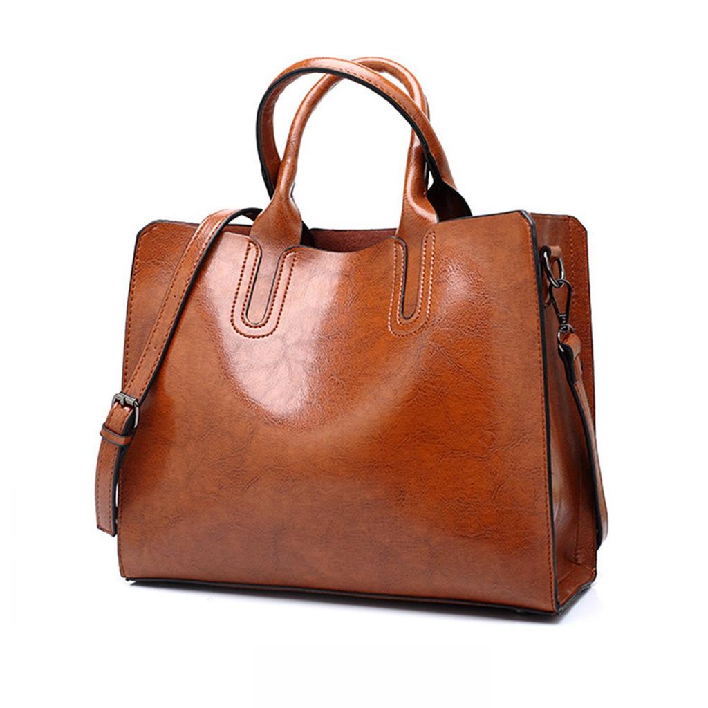 Buy KR Women Large Leather Handbag Satchel Shoulder Messenger Tote