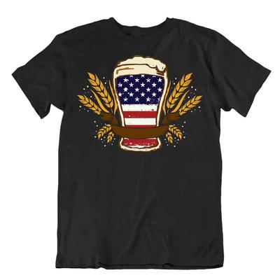 USA Beer Cap Drinking Parody Amusing Comic T‑Shirt