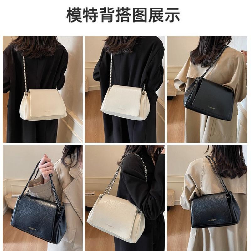 Premium sense simple fashion commuter shoulder bag women's autumn and winter new chain underarm small square bag