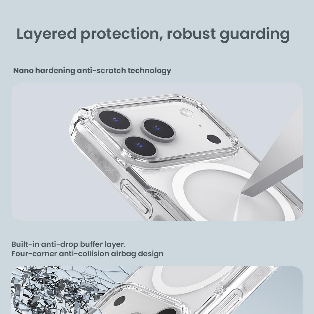 NILLKIN Für iPhone 17 Pro Max Air Case Natur TPU Pro Magnetisch Transparent Weiche Silikonhülle Klare Hülle