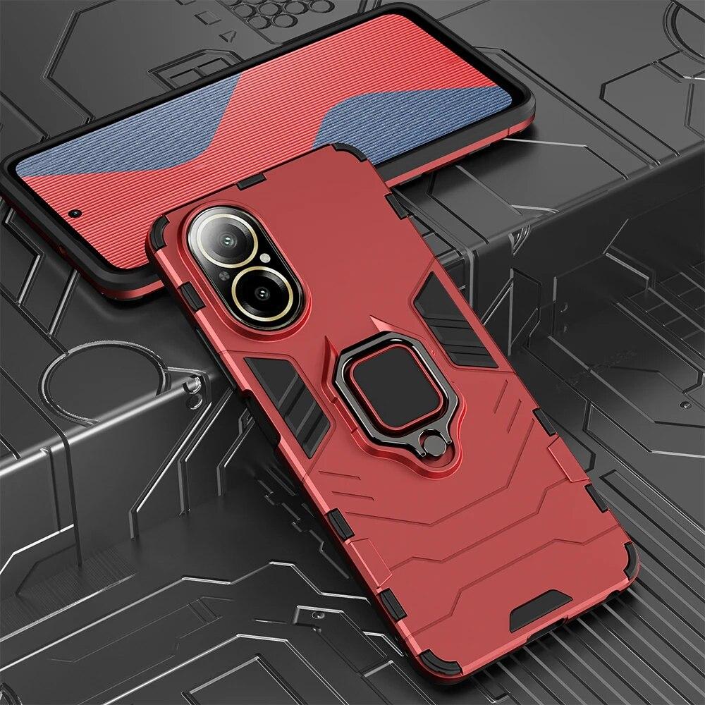 

Противоударный чехол KEYSION для Realme C67 4G C67 5G C55 C53 C51, силиконовый + ПК с металлическим кольцом-подставкой, чехол для телефона для OPPO Realme Note 50 for Realme Note 50