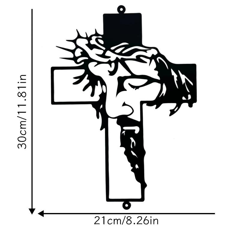 Jesus Kreuz Metallschild Christus Wandkunst Dekor Ostern Wandbehang Kreuz Jesus Statue Jesus Christliches Kreuz Dekoration