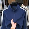 2025 Autumn/Winter Unisex Stand Collar Laca Velvet Hoodie Jacket - Thickened for Warmth