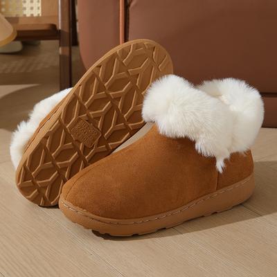 Women Boots Plush Fluffy Warm Shoes Winter Comfort Ankle Boots Unisex House Shoes Couples Boots For Indoor And Outdoor