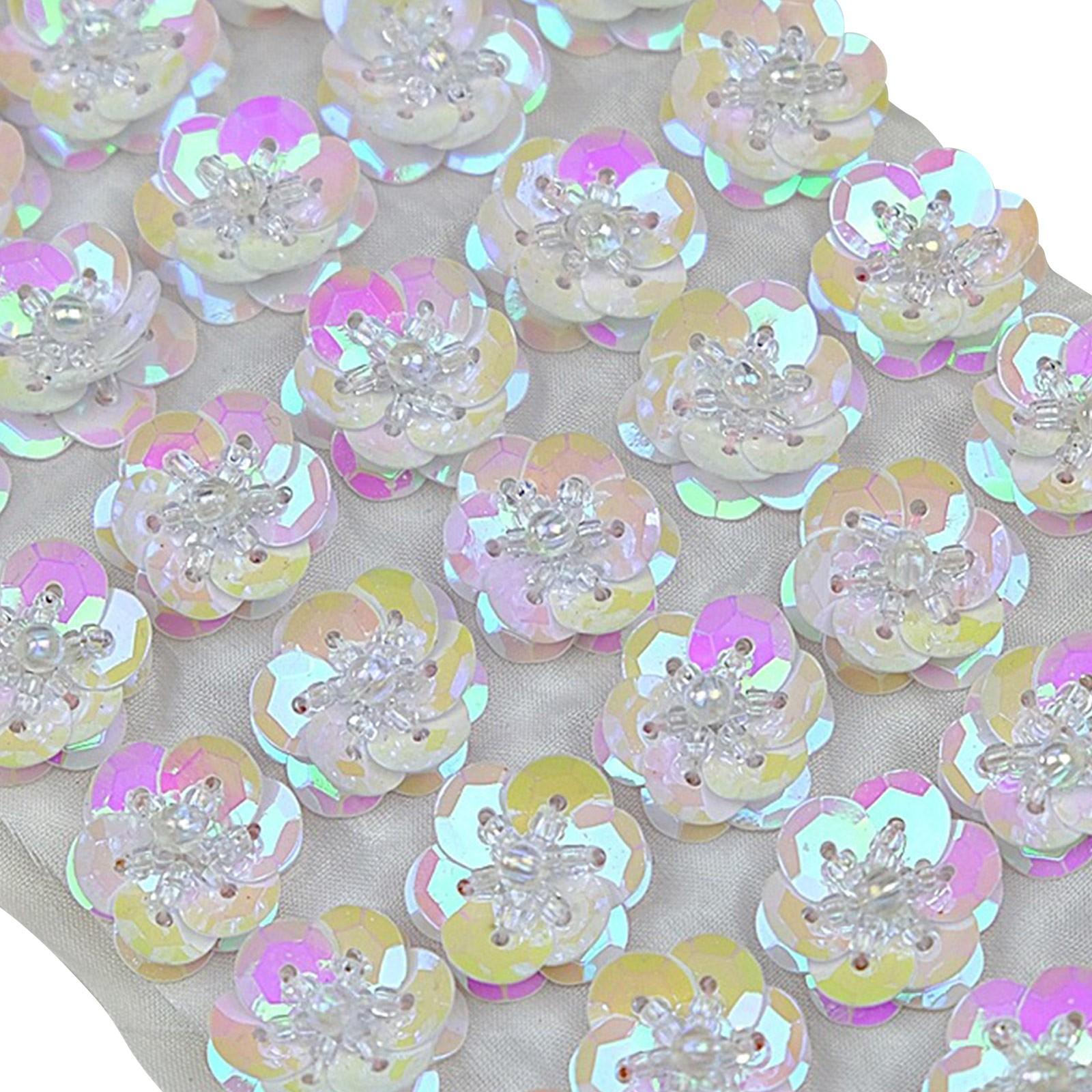 

100 шт. 2 см пайетки цветы ручной работы шитье плоская задняя часть заплатки своими руками свадебные поделки обувь сумка One Size