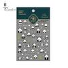 Cartoon Panda Nail Art Sticker 5D Bamboo Letter Waterproof PET Self-adhesive Women Girls Fake Nail Decoration Decal Party Supplies Gift