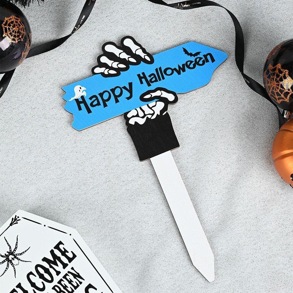 Lightweight Outdoor Halloween Signs Creative Garden Lawn Stakes Haunted House Decor