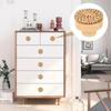 2/4/6/8Pcs Round Rattan Drawer Knobs Solid Wood Door Pulls  Furniture Hardware Accessories