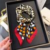 68Cm Checked Letter Printed Scarf Women'S New Spring And Summer Imitation Silk Square Scarf High-End Versatile Shawl Headscarf