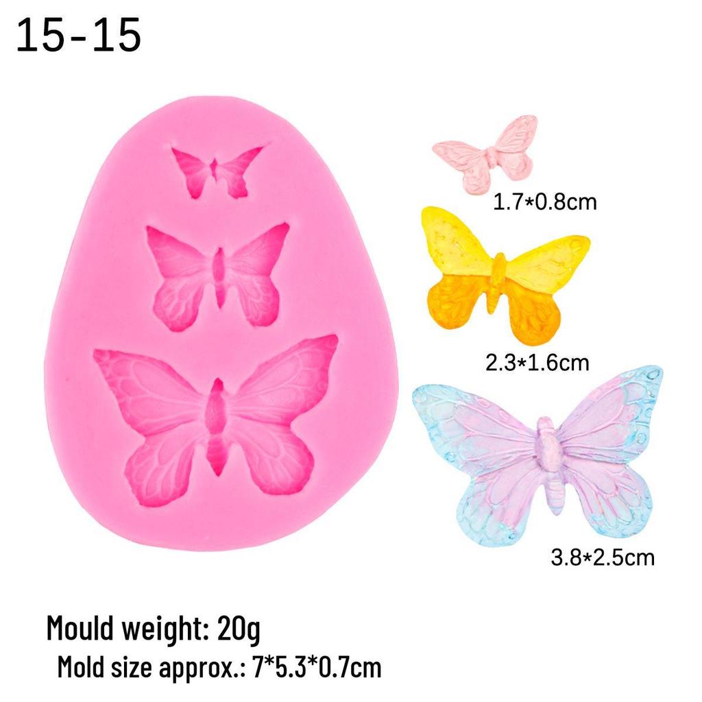 Matriță Silicone Fluture cu Trei Legături pentru Fondant, Ciocolată, Epoxid și Artizanat din Lut