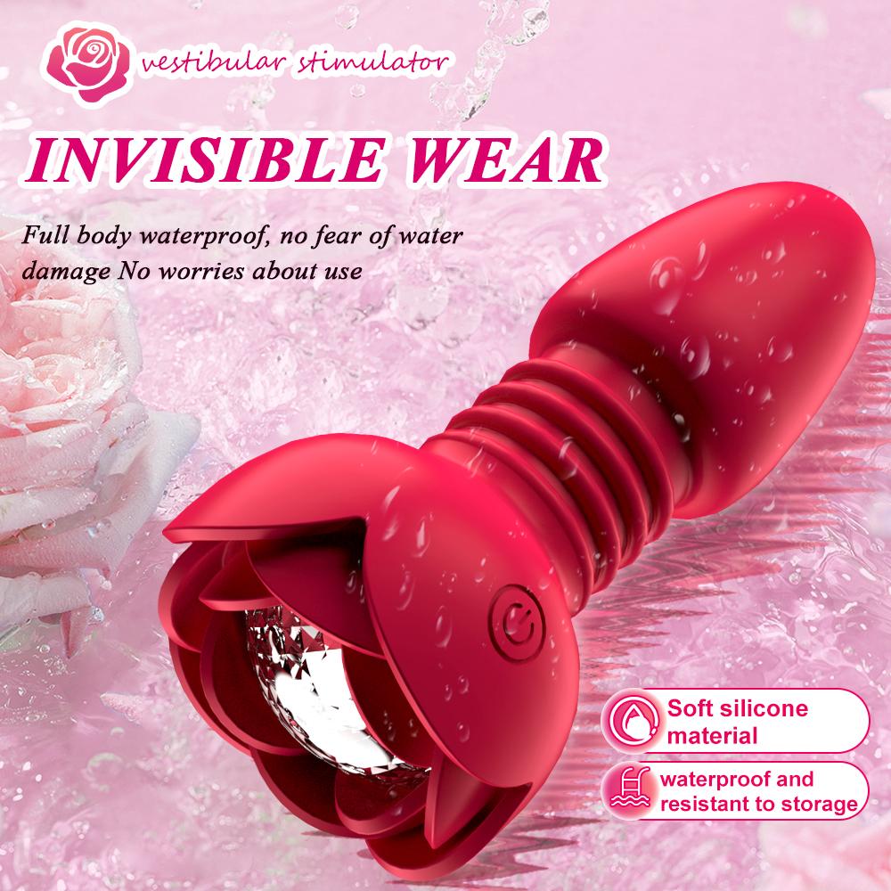 Wireless Butt Plug with LED Remote Control Telescopic Anal Vibrator Dildo Male Prostate Stimulator Gay Insert Masturbator Unisex Climax Vibrating Egg