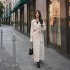 Extra Langer Grauer Trenchcoat für Große Frauen - Frühjahr/Herbst 2025 Kollektion
