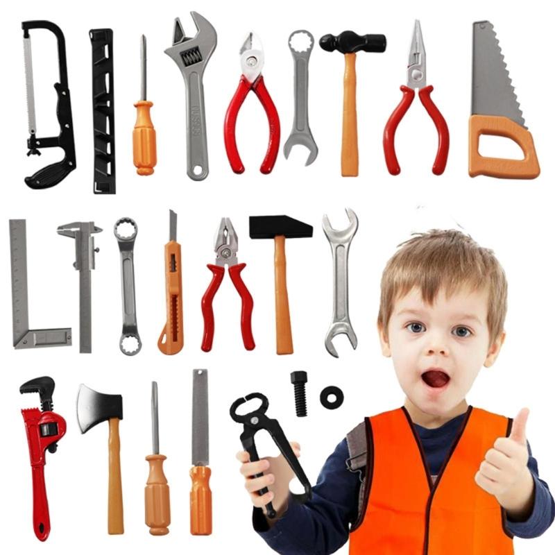 7/13Pcs Children Construction Tool Kits Realistic Plastic Workshop Toolbox Toy Early Learning Educational Play Set Toy