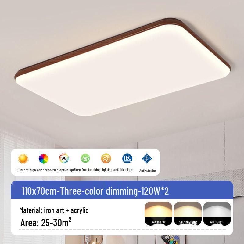 Original Wood LED Ceiling Light for Living, Study, Dining Rooms & Bedroom