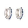 18K Gold Plated Zircon Hoop Earrings for Women Micro Paved Cubic Zirconia Huggie Earrings Elegant Brass Hoop Earrings