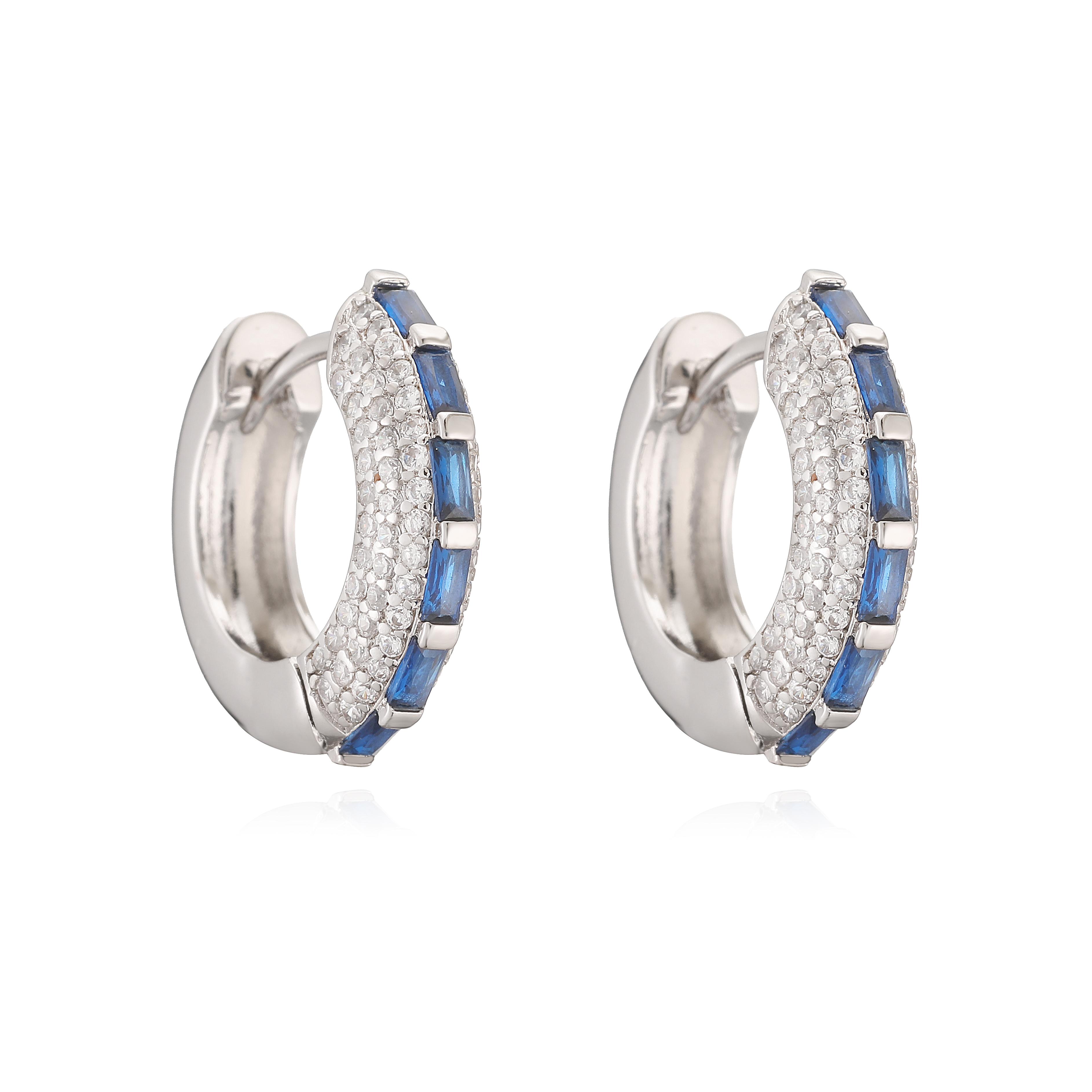 

18K Gold Plated Zircon Hoop Earrings for Women Micro Paved Cubic Zirconia Huggie Earrings Elegant Brass Hoop Earrings