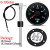 7 Color Light 52mm Fuel Level Gauge+ 0-190 Ohm Fuel Float Sensor 100~500mm Oil Tank Meter Indicator For Car Boat Marine RV Yacht